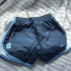 UNC Nike Women's Athletic Shorts - Navy and Light Blue